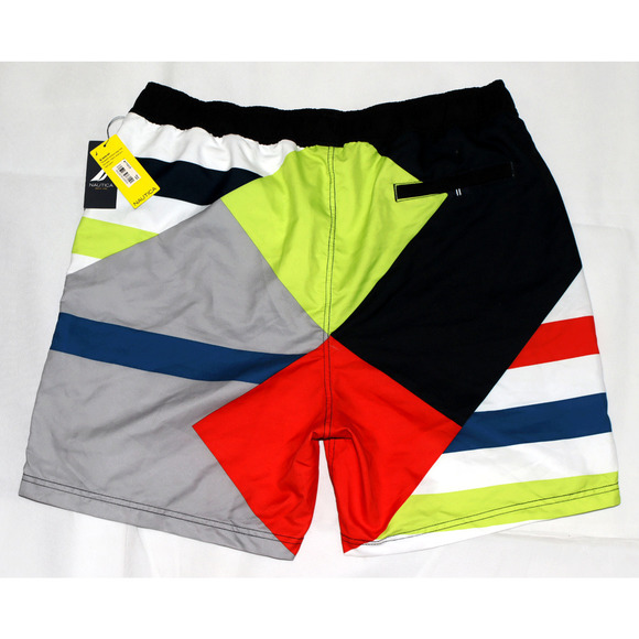 Nautica Quick Dry Men's Multi-Color Brief Lined Swim Trunks Boardshorts Size XL - Picture 2 of 5